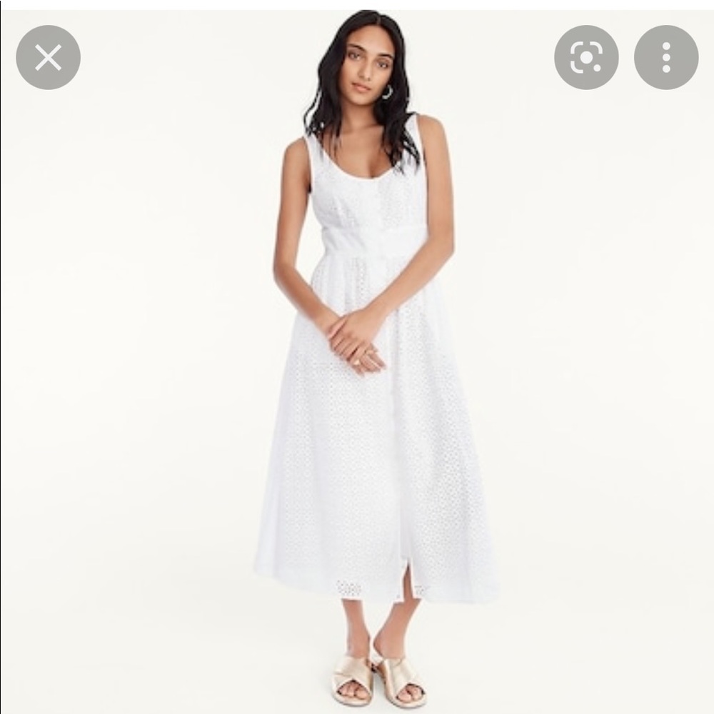 J.Crew White Poplin Dress
